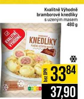 Kvalitně Výhodně bramborové knedlíky s uzeným masem 480 g