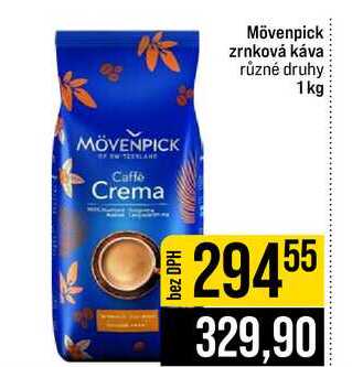 Mövenpick zrnková káva různé druhy 1 kg  v akci