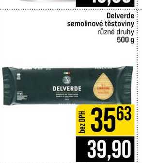Delverde semolinové těstoviny různé druhy 500 g