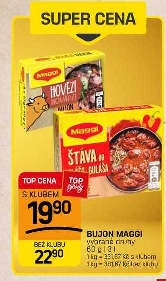 BUJON MAGGI vybrané druhy 60 g 