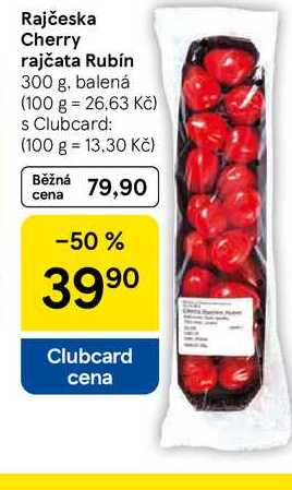 Rajčeska Cherry rajčata Rubín, 300 g, balená  