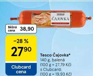 Tesco Čajovka, 140 g, balená
