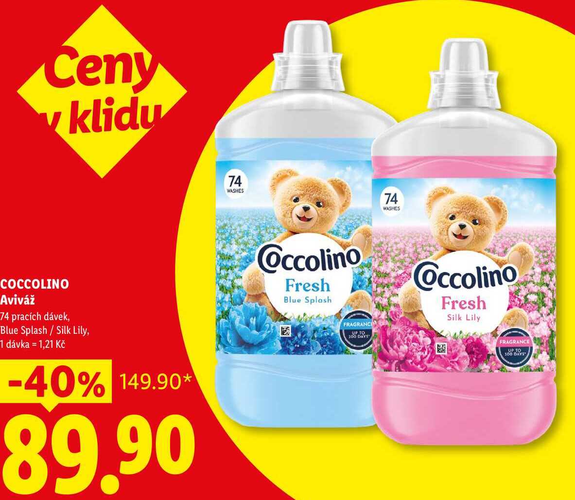 COCCOLINO Aviváž, 74 pracích dávek