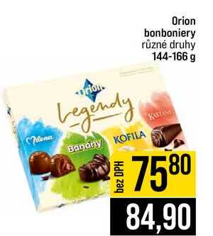 Orion bonboniery různé druhy 144-166 g