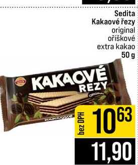 Sedita Kakaové řezy original oříškovė extra kakao 50 g