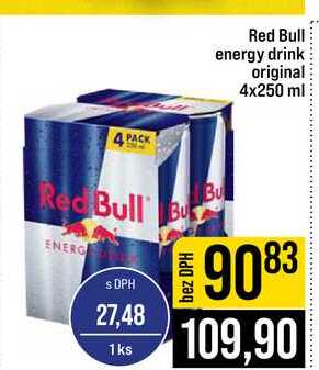 Red Bull energy drink original 4x250 ml