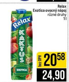 Relax Exotica ovocný nápoj různé druhy 1l