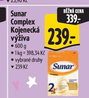 Sunar Complex Kojenecká výživa 600 g  