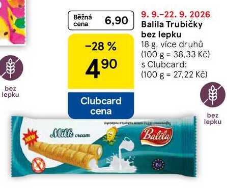 Balila Trubičky cena bez lepku, 18 g