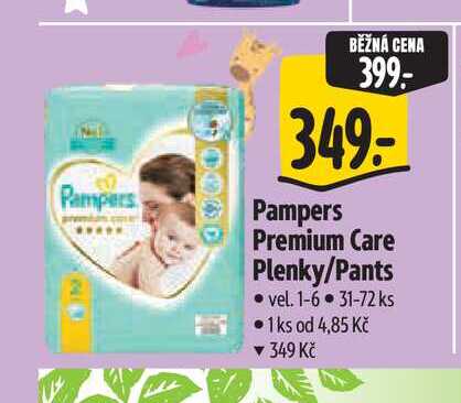   Pampers Premium Care Plenky/Pants vel. 1-6 - 31-72 ks  