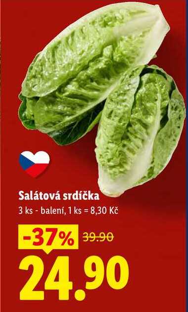 Salátová srdíčka, 3 ks balení, 1 ks 
