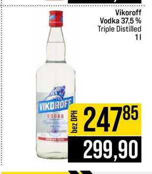 Vikoroff Vodka 37,5% Triple Distilled 1l