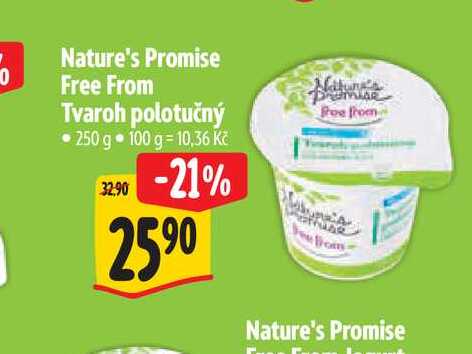 Nature's Promise Free From Tvaroh polotučný  250 g   