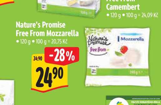  Nature's Promise Free From Mozzarella 120 g  