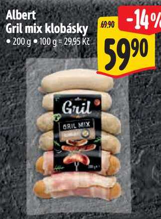 Albert Gril mix klobásky, 200 g 