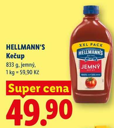 HELLMANN'S Kečup, 833 g