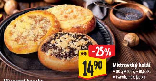 Mistrovský koláč, 80 g