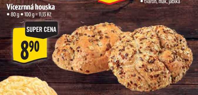 Vícezrnná houska, 80 g