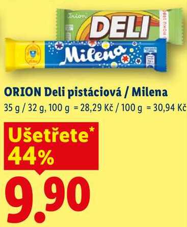 ORION Deli pistáciová / Milena 35 g/32 g