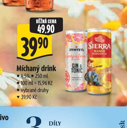 Míchaný drink 250 ml