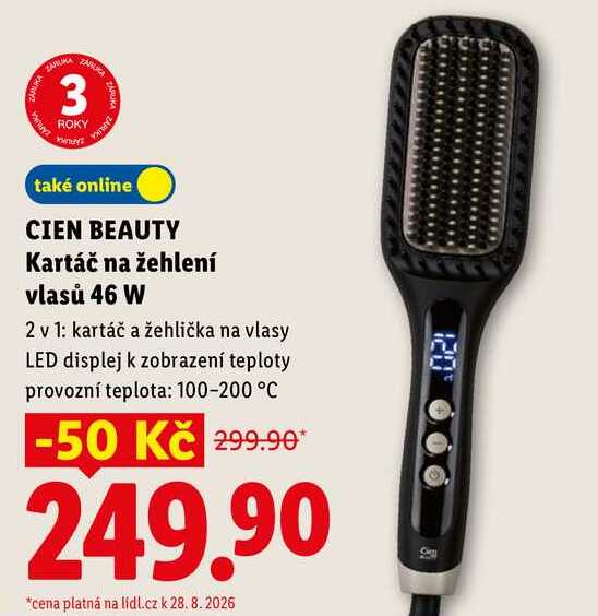 CIEN BEAUTY Kartáč na žehlení vlasů 46 W