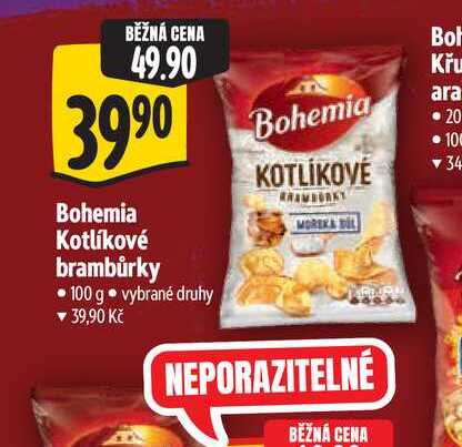 Bohemia Kotlíkové brambůrky 100 g