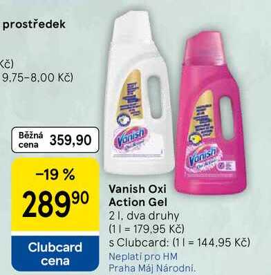 Vanish Vanish Oxi Action Gel, 2 l, dva druhy