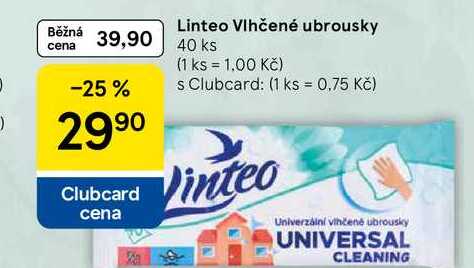Linteo Vlhčené ubrousky, 40 ks