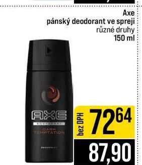 Axe pánský deodorant ve spreji různé druhy 150 ml