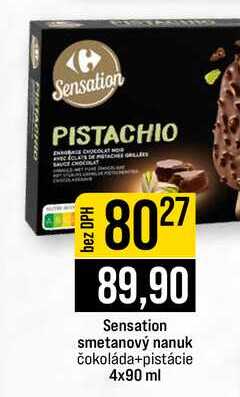 Sensation smetanový nanuk čokoláda+pistácie 4x90 ml