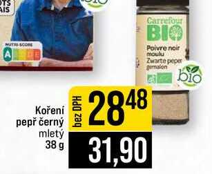 Koření pepř černý mletý 38 g