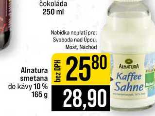 Alnatura smetana do kávy 10% 165 g