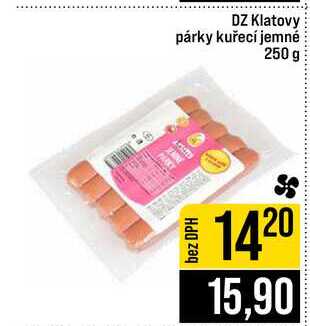 DZ Klatovy párky kuřecí jemné 250 g