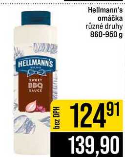 Hellmann's omáčka různé druhy 860-950 g