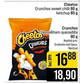 Cheetos Crunchos sweet chilli 80 g ketchup 85 g