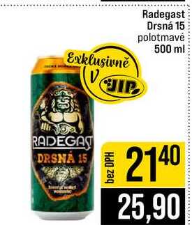 Radegast Drsná 15 polotmavé 500 ml
