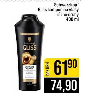 Schwarzkopf Gliss šampon na vlasy různé druhy 400 ml
