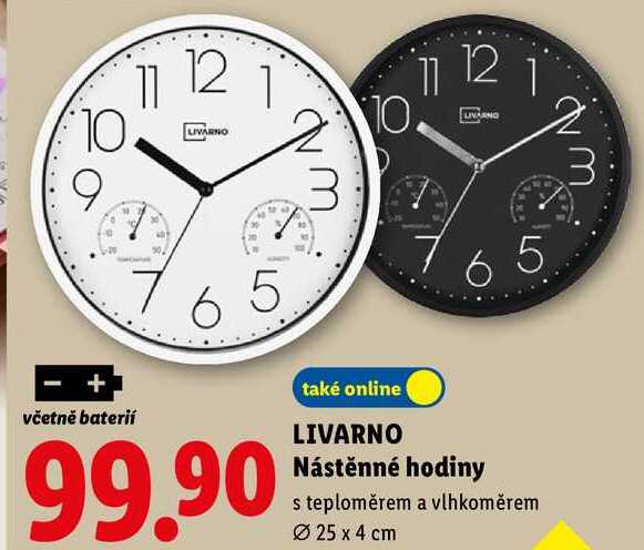 LIVARNO Nástěnné hodiny
