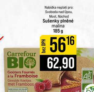 Sušenky plněné malina 185 g 