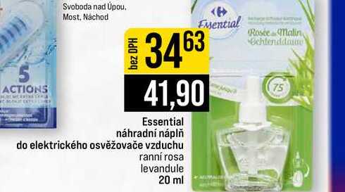 Essential náhradní náplň do elektrického osvěžovače vzduchu ranní rosa levandule 20 ml