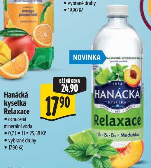 Hanácká kyselka Relaxace, 0,7 l