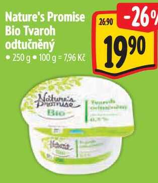 Nature's Promise Bio Tvaroh odtučněný, 250 g