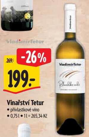 Vinařství Tetur, 0,75 l