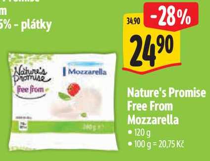 Nature's Promise Free From Mozzarella, 125 g
