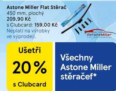 Astone Miller Flat Stěrač, 450 mm. plochý