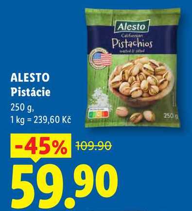 ALESTO Pistácie, 250 g