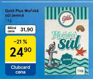 Gold Plus Mořská sůl jemná, 1 kg