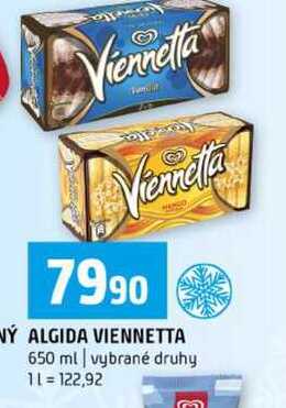 ALGIDA VIENNETTA 650 ml vybrané druhy 