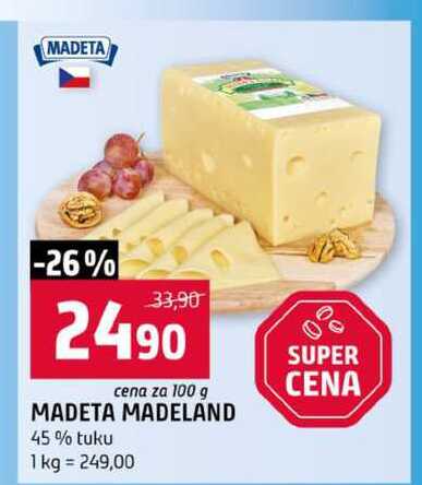 MADETA MADELAND 45% tuku 100g