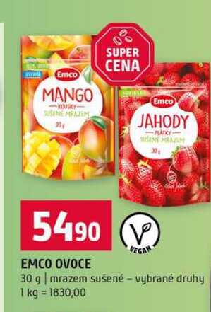 EMCO OVOCE 30 g mrazem sušené vybrané druhy